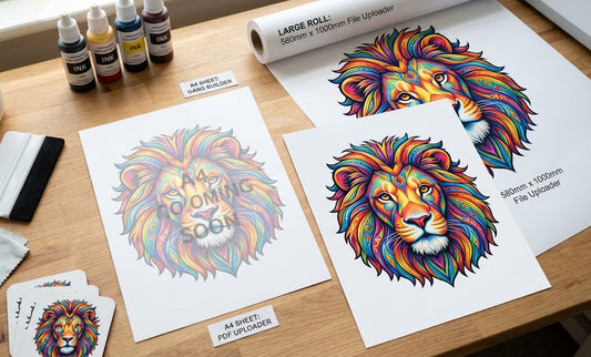 A4 Sublimation Sheet Printing - PDF File Uploader